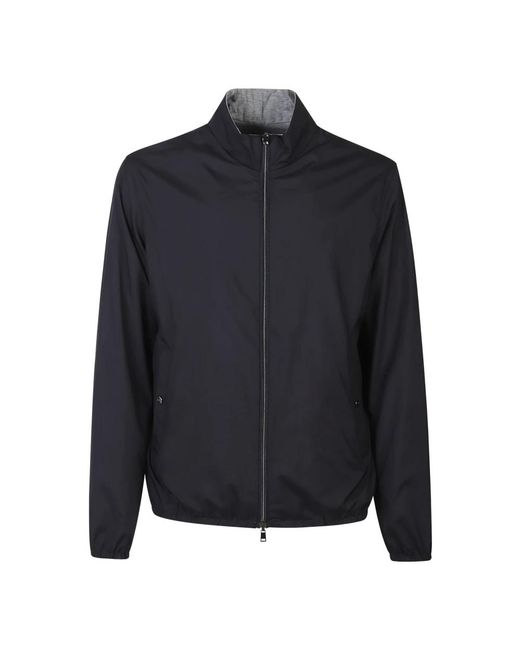 Herno Jassen ,Blauw ,Polyester Reversible Jacket in het Blue voor heren