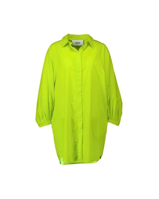 Silvian Heach Green Gelbe tunika bluse mit weiten ärmeln