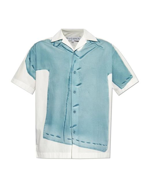 J.W. Anderson Blue Short Sleeve Shirts for men