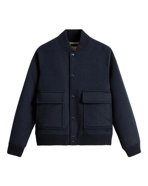 Woolrich Blue Bomber Jackets for men