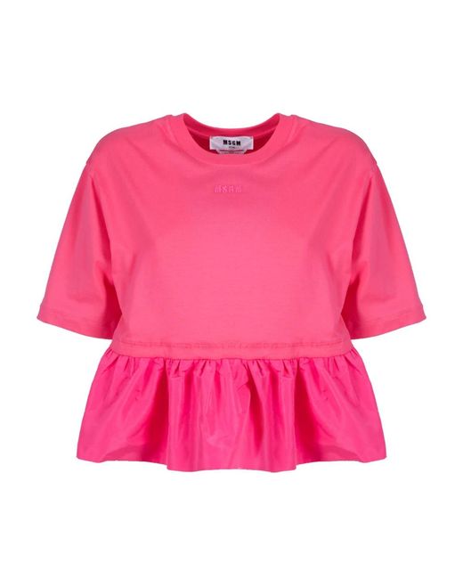 MSGM Pink T-Shirts