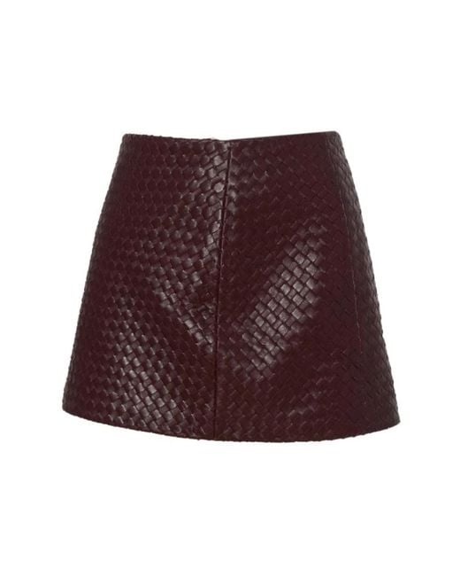 Manokhi Purple Leather Skirts
