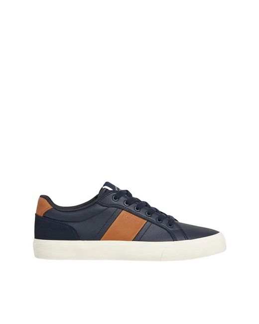 Hackett Schoenen ,Blauw ,Suède Blake Max Leren En Suède Trainer in het Blue voor heren