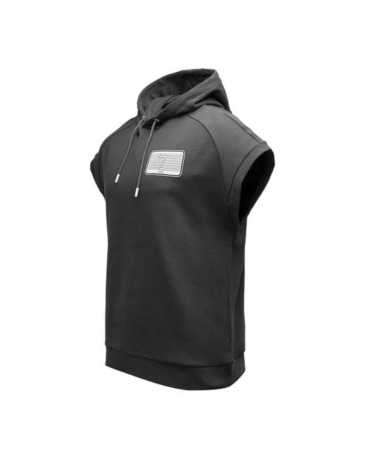 EA7 Hoodies & Sweatvesten ,Grijs ,Katoen Sleeveless Hoodie in het Black voor heren
