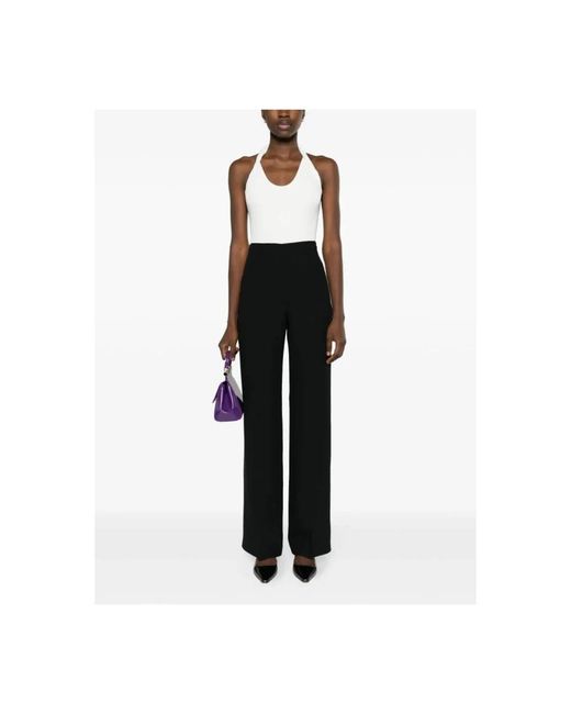 Alberta Ferretti Black Wide Trousers