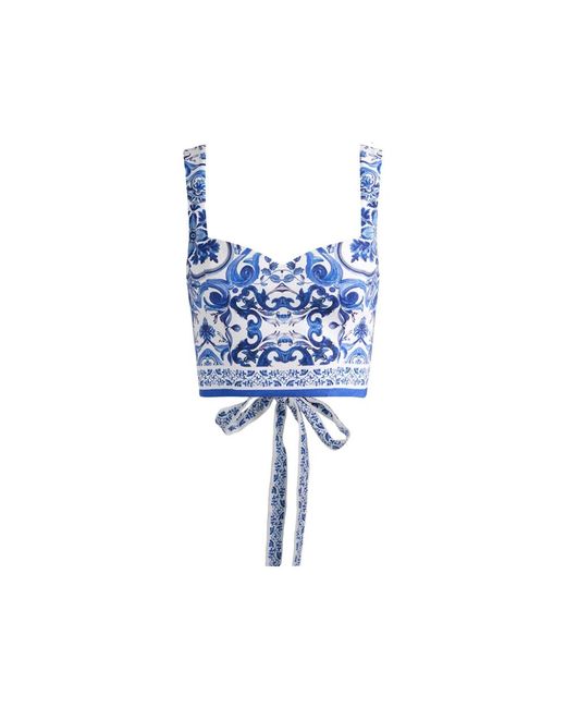 Alice + Olivia Miriam Cropped Top in het Blue