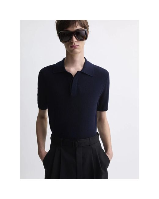 Saint Laurent Polo Van Katoen in het Blue voor heren