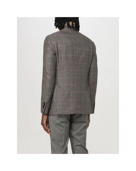 Lardini Klassischer Hahnentritt-Blazer in Gray für Herren