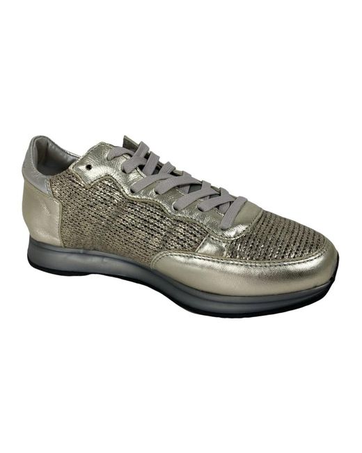 Philippe Model Schoenen ,Geel ,Tropez Boucle Schoen in het Gray