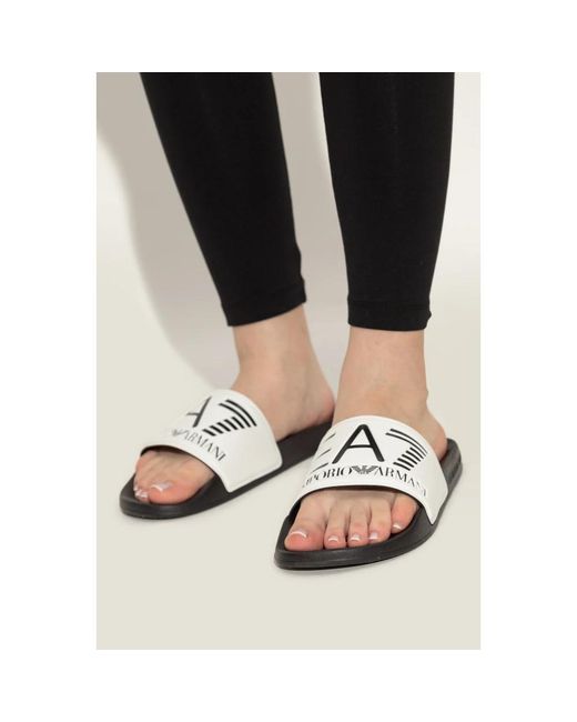 EA7 Gummiflip-Flops in White für Herren
