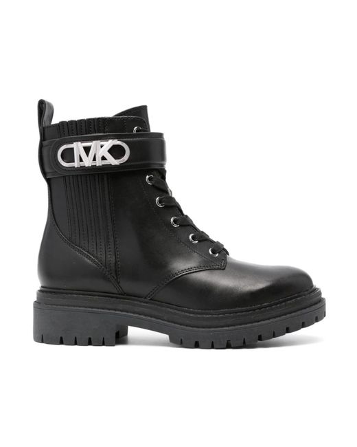 Michael Kors Black Lace-Up Boots