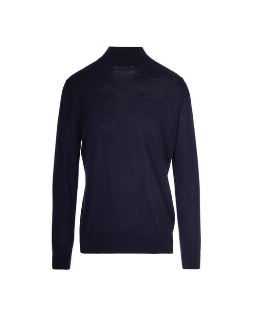 Ballantyne Men's Blue Turtlenecks