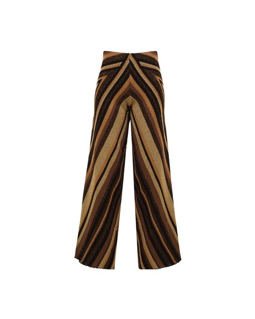 Akep Broeken ,Veelkleurig ,Katoen Jacquard Gebreide Broek in het Brown