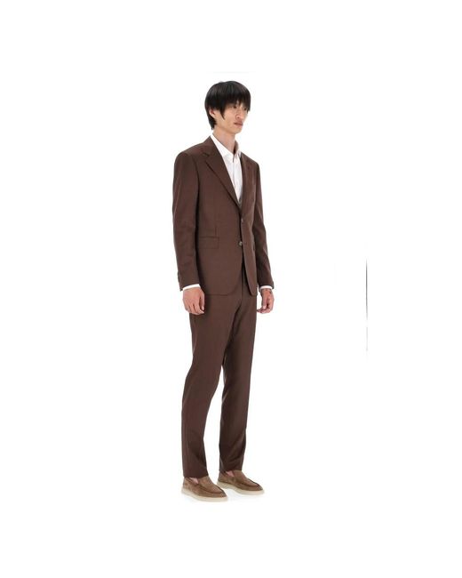 Tagliatore Single Breasted Suits in het Brown voor heren