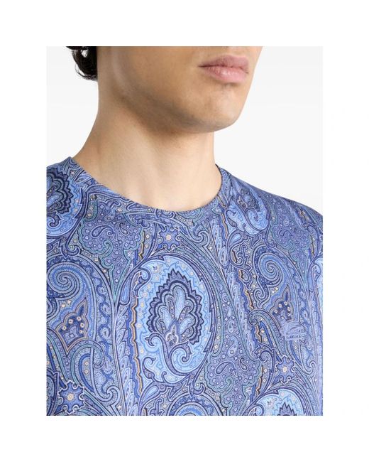 Etro Blue T-Shirts & Vests for men