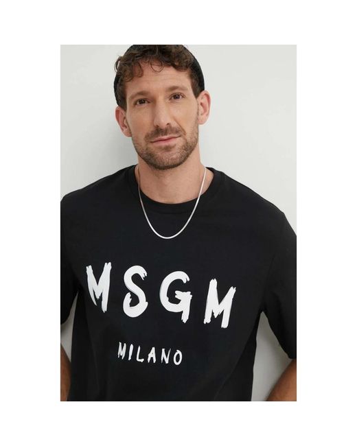 T-Shirts MSGM pour homme en coloris Black
