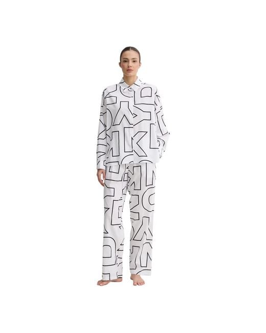 DKNY Pyjamaset Van Twee Delen in het White