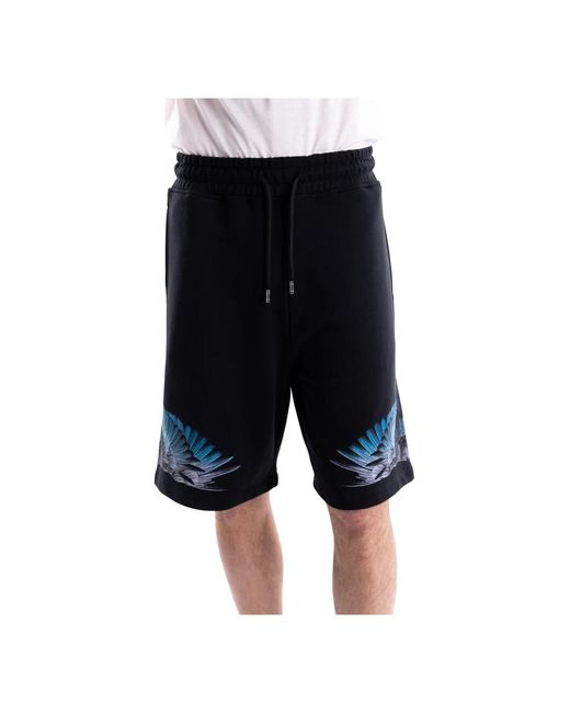 Marcelo Burlon Black Casual Shorts for men