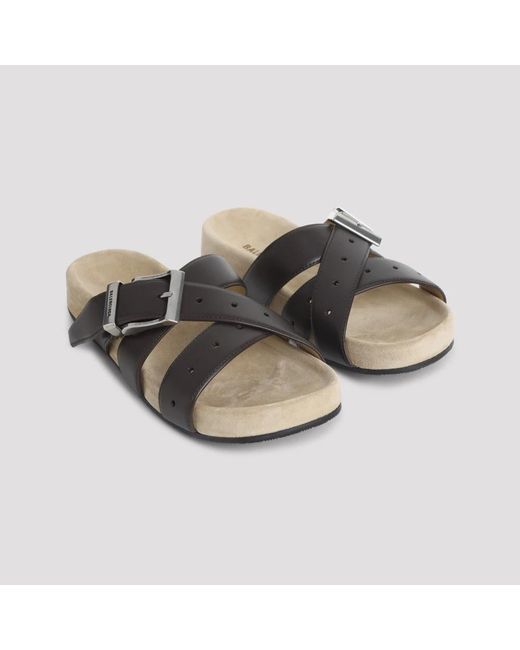Balenciaga Brown Sliders for men