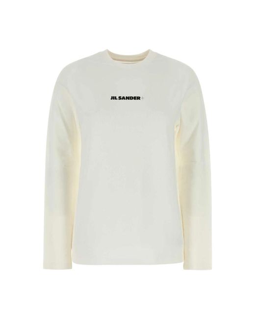 Long Sleeve Tops di Jil Sander in White