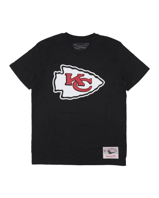 Mitchell & Ness Tops ,Zwart ,Katoen Kansas City Chiefs Logo Tee Zwart in het Black voor heren