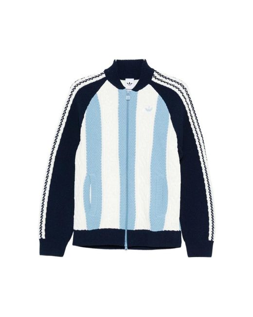 Adidas Truien & Vesten ,Veelkleurig ,Archive Cutline Knit Track Top in het Blue