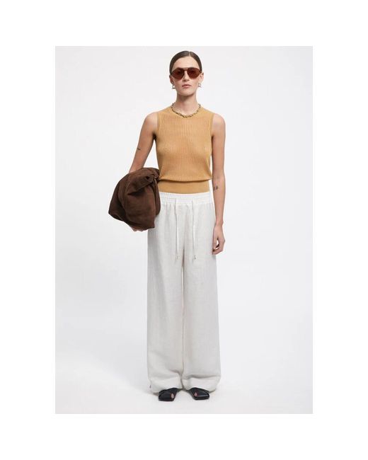 Wide Trousers Aeron de color White