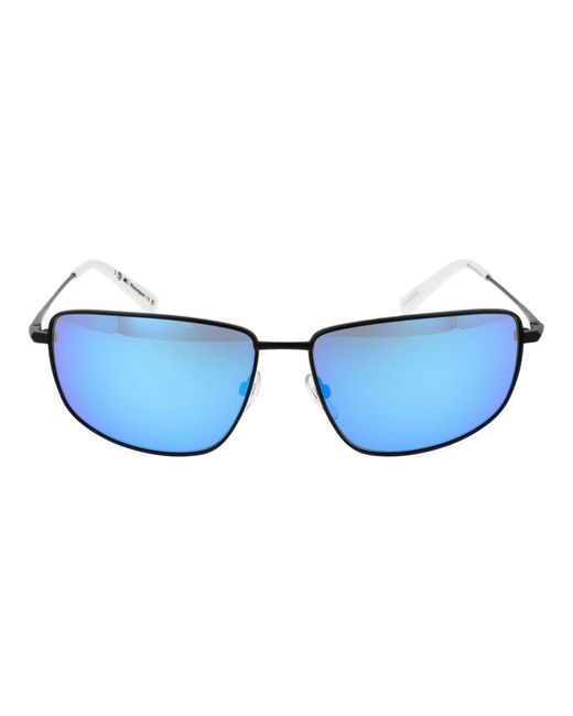 BMW Blue Sportliche Schwarze Herren Sonnenbrille Verspiegelt Rot