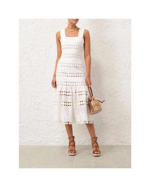 Zimmermann White Midi Dresses