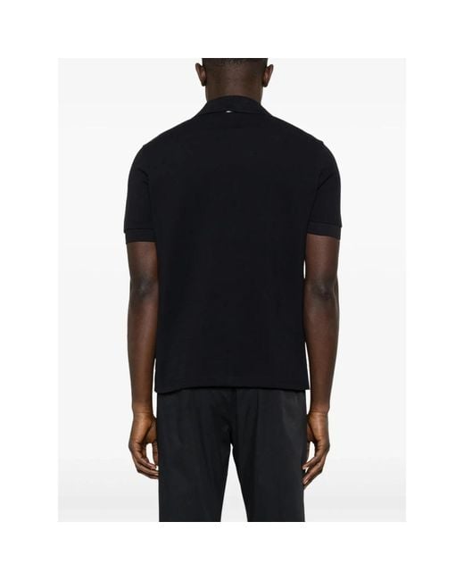 Herno Tops ,Blauw ,Katoen Katoenen Poloshirt Met Geborduurd Logo in het Black voor heren