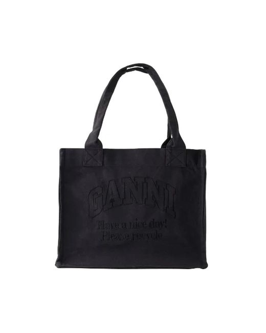 Ganni Black Tote Bags