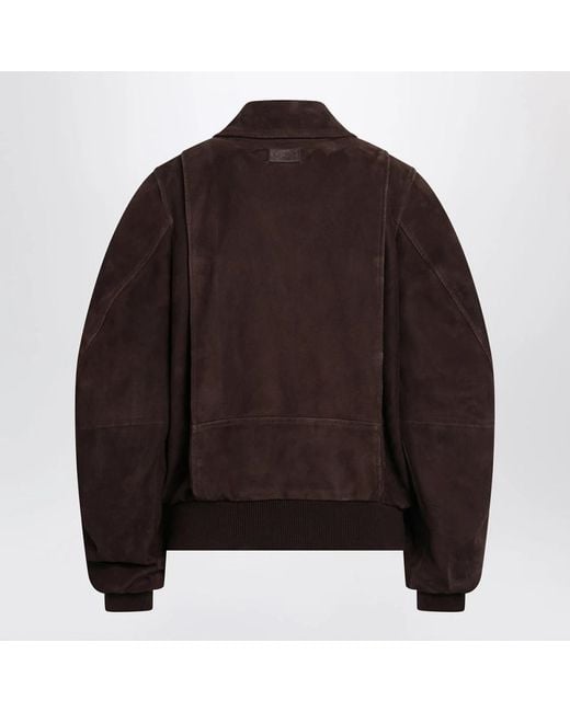 Leather Jackets Loewe de color Brown
