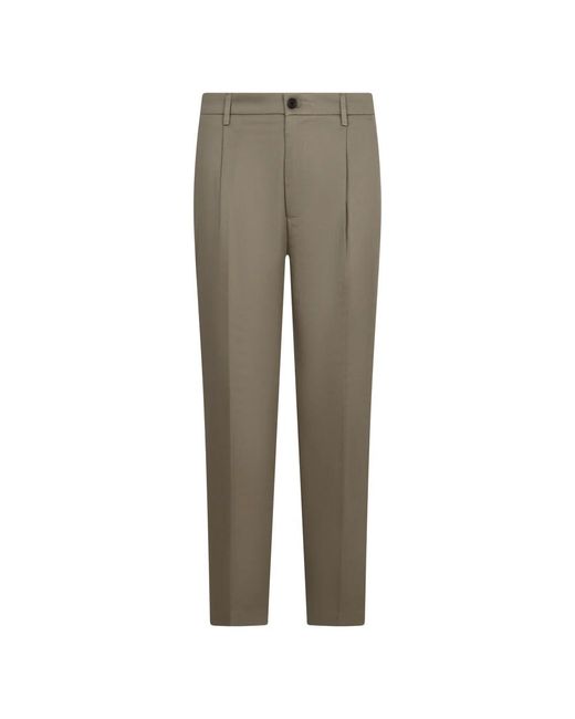Department 5 Baumwoll-Chino-Hosen Mit Bundfalten in Gray für Herren