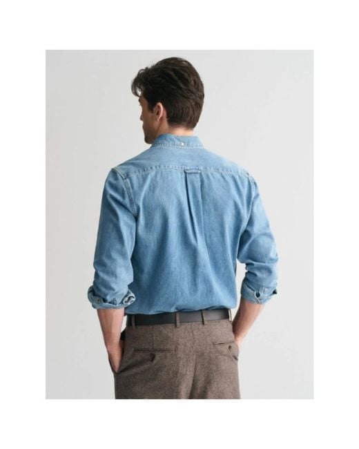 Gant Blue Denim Shirts for men