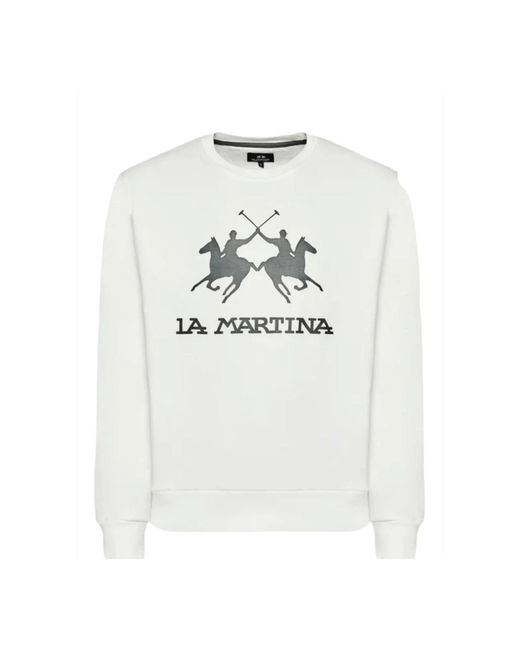 La Martina White Sweatshirts for men