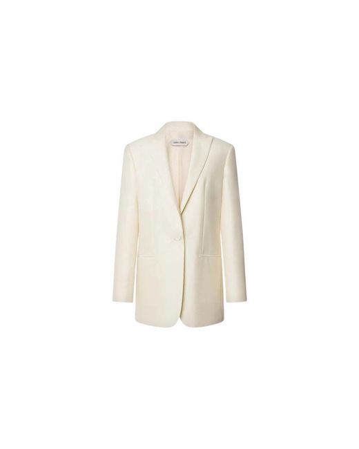 Alberta Ferretti Natural Blazers