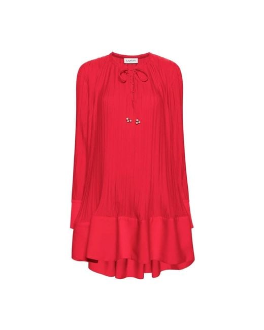 Short dresses Lanvin de color Red