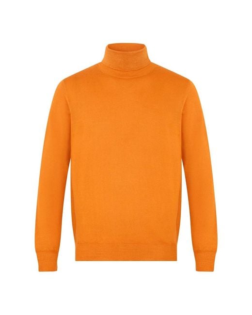 Fedeli Rollkragenpullover in Orange für Herren