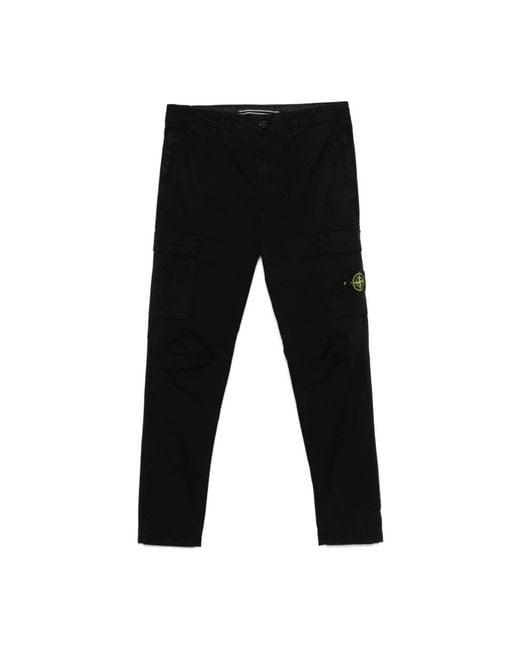 Stone Island Men's Black Straight Pants