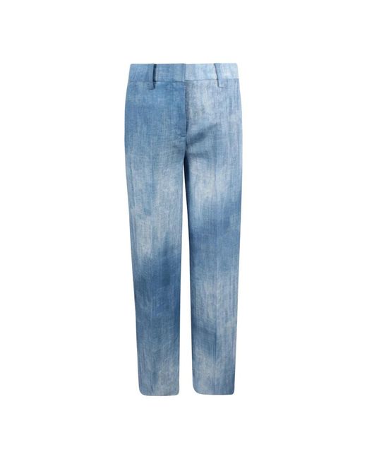 Ermanno Scervino Blue Slim-Fit Trousers