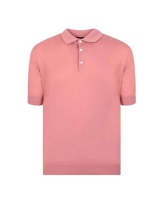 Dell'Oglio Pink Polo Shirts for men