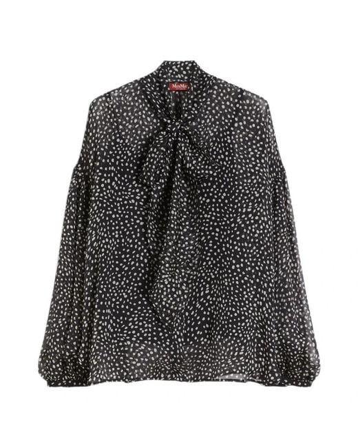 Max Mara Black Blouses