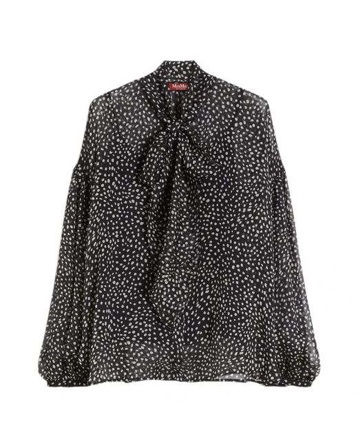 Max Mara Overhemden ,Veelkleurig Shirts Zwart in het Black