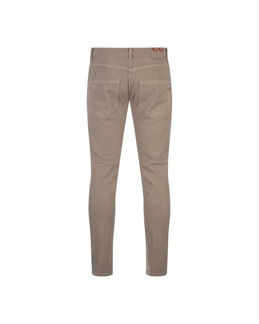 Dondup Gray Slim-Fit Trousers for men