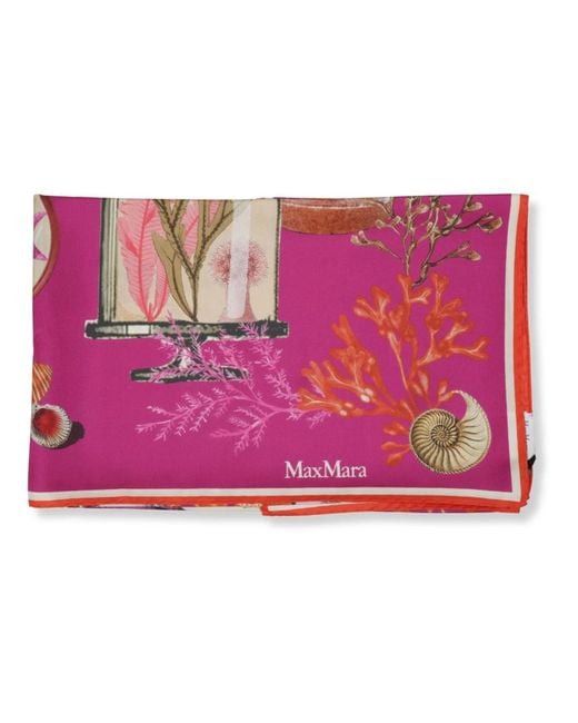 Max Mara Pink Silk Scarves