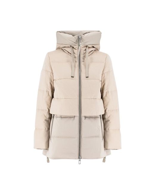 DUNO Wollen Hoodie Jas in het Natural