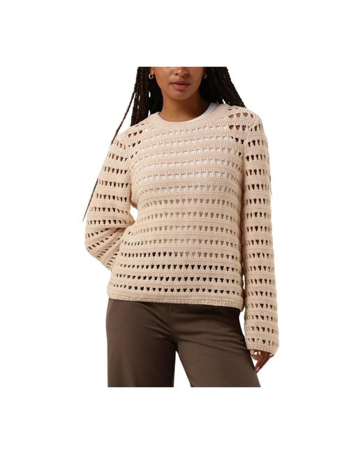 Modström Truien & Vesten ,Kolbymd O-Neck Trui in het Natural