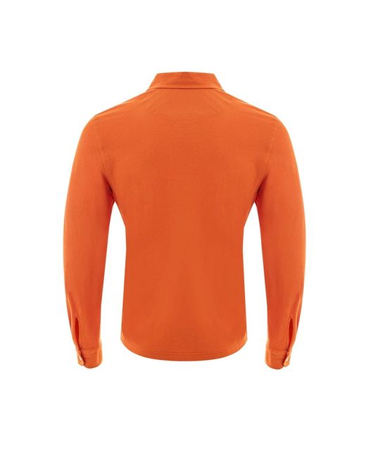 Gran Sasso Langarm piqué polo shirt in Orange für Herren