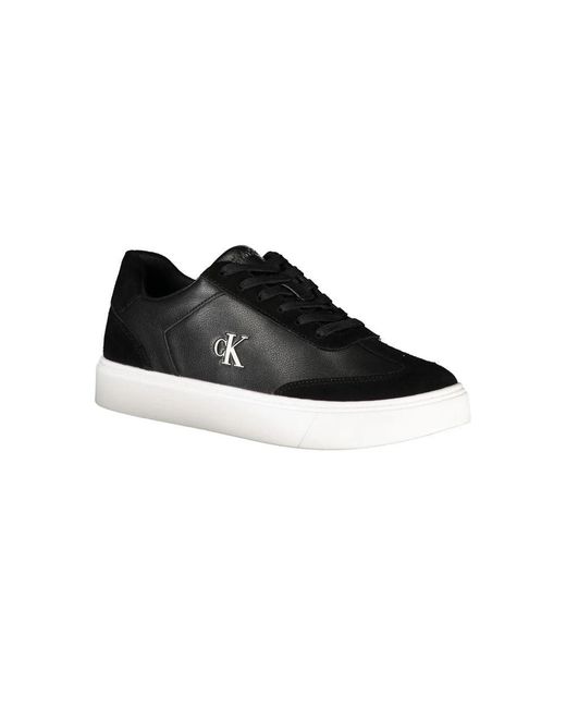Calvin Klein Black Logo Sneakers Laceup Closure for men