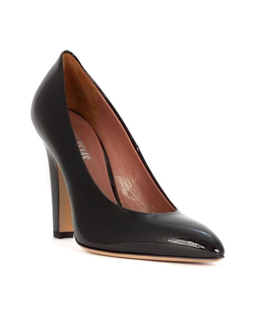 Classic leather pumps with a high stiletto heel